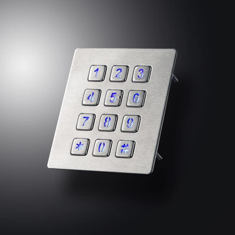 D-8208J Panel Mount Stainless Steel Keypad