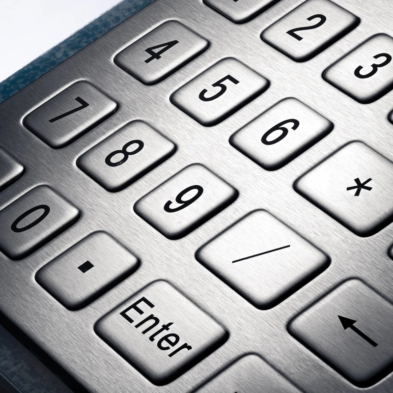 D-8210 Panel Mount Stainless Steel Keypad