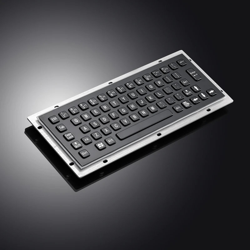 D-8601B Panel Mount Stainless Steel Keyboard