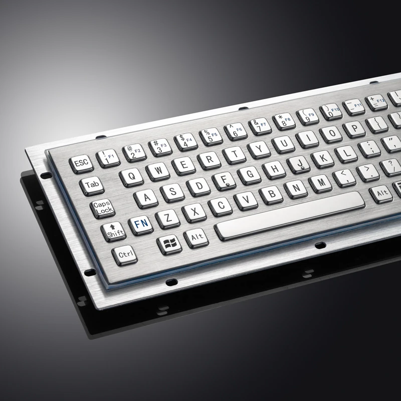 D-8607 Panel Mount Stainless Steel Keyboard