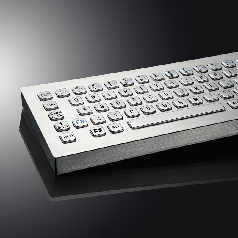 D-8608 DESK Panel Mount Stainless Steel Keyboard