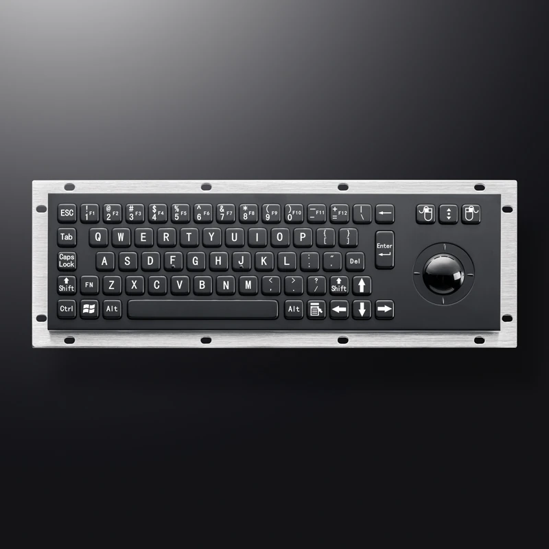 D-8635G-B Panel Mount Stainless Steel Keyboard
