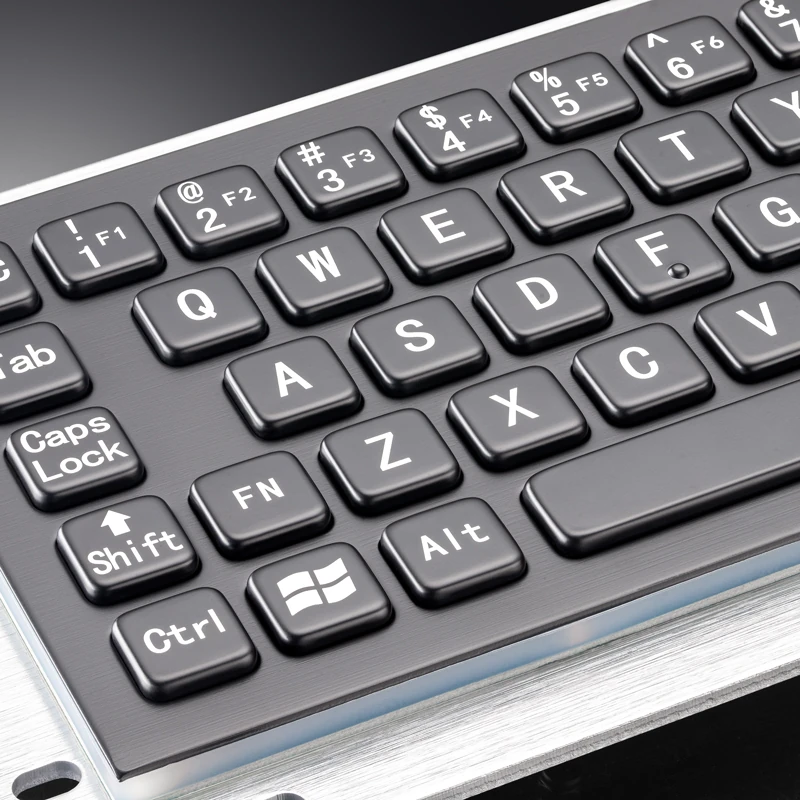 D-8635G-B Panel Mount Stainless Steel Keyboard