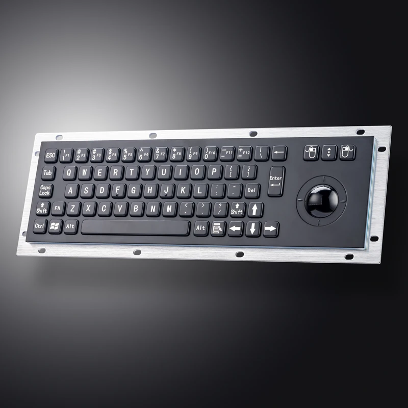 D-8635G-B Panel Mount Stainless Steel Keyboard