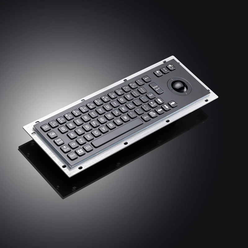 D-8635G-B Panel Mount Stainless Steel Keyboard
