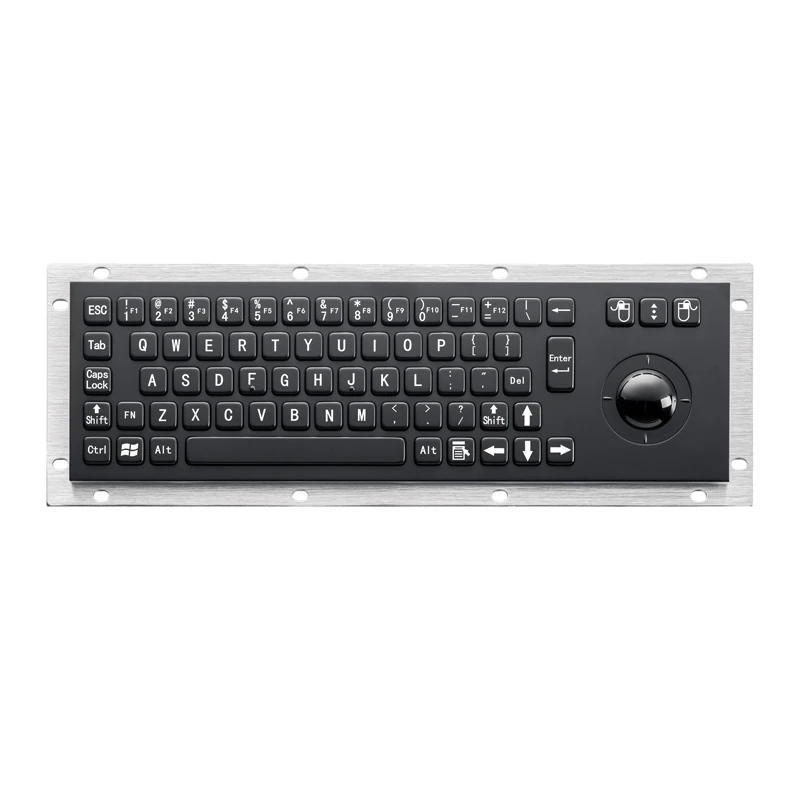 D-8635G-B Panel Mount Stainless Steel Keyboard