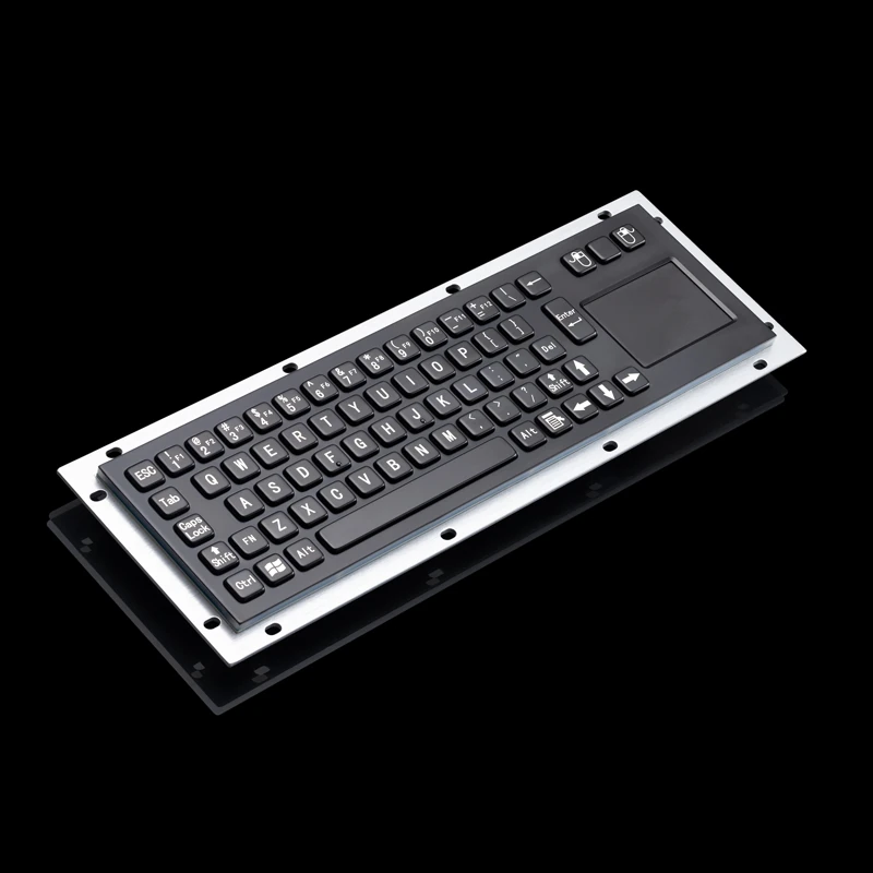 D-8635T-B Panel Mount Stainless Steel Keyboard