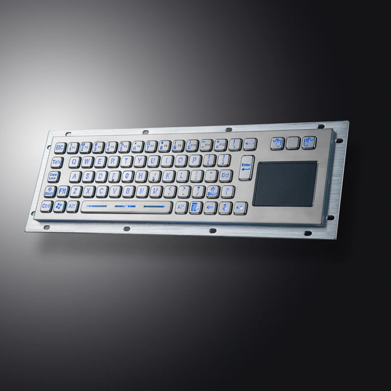 D-8635T Backlight Panel Mount Stainless Steel Keyboard