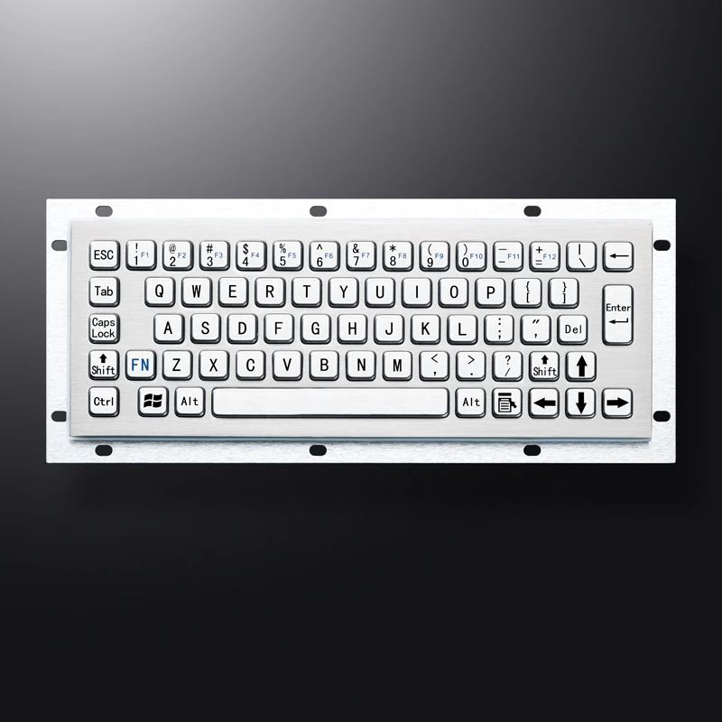D-8656 Panel Mount Stainless Steel Keyboard
