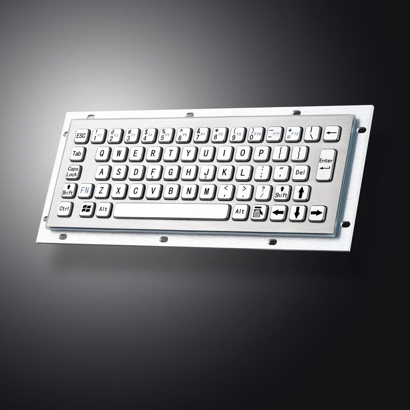 D-8656 Panel Mount Stainless Steel Keyboard