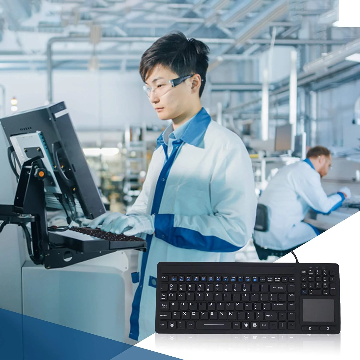 D-87P Panel Mount Silicone Keyboard