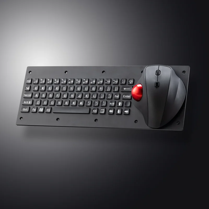 D-8675-5 rugged keyboard selected for a ship bridge simulator console