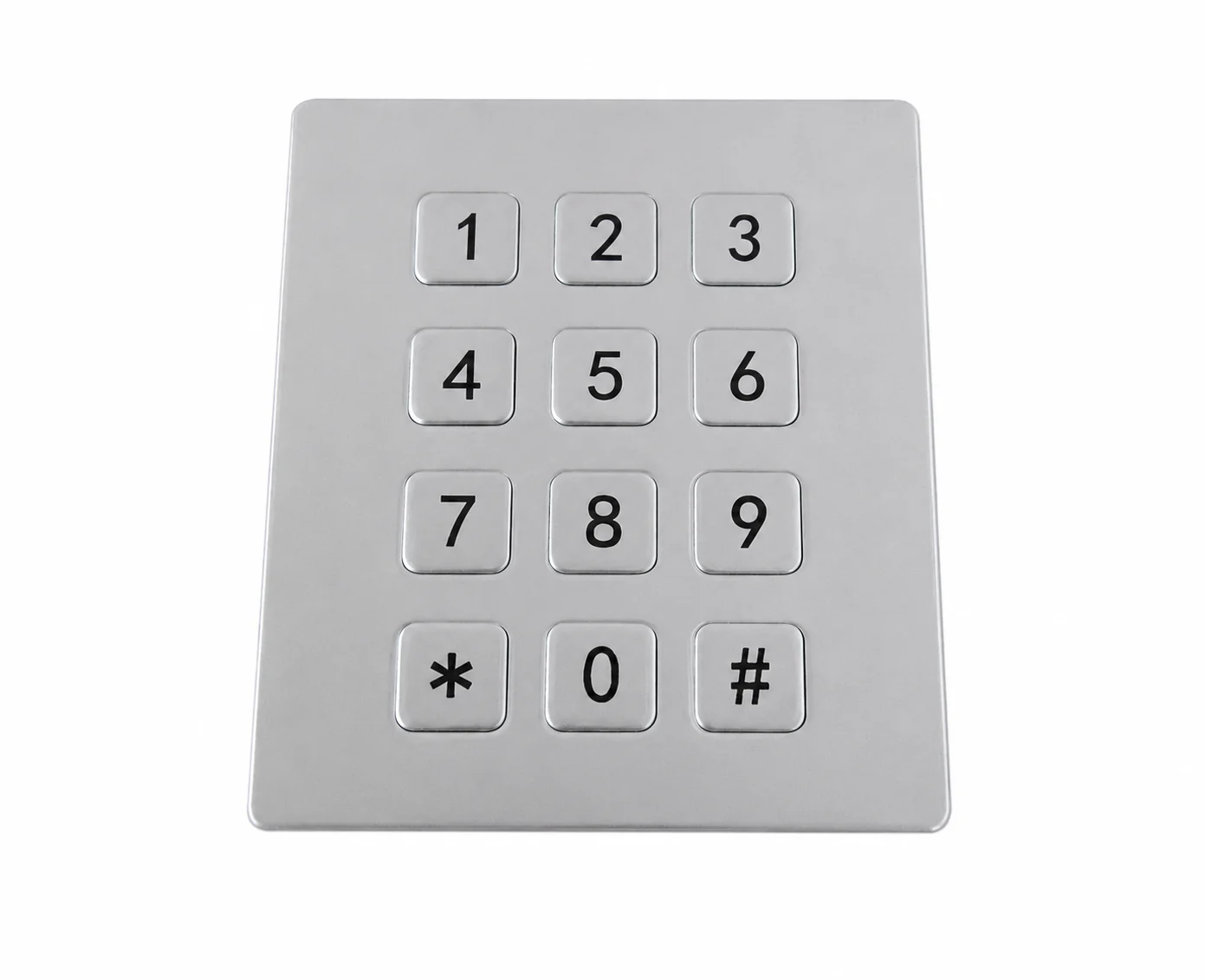 D-89222 custom 12-key stainless steel keypad for PIN-based key access