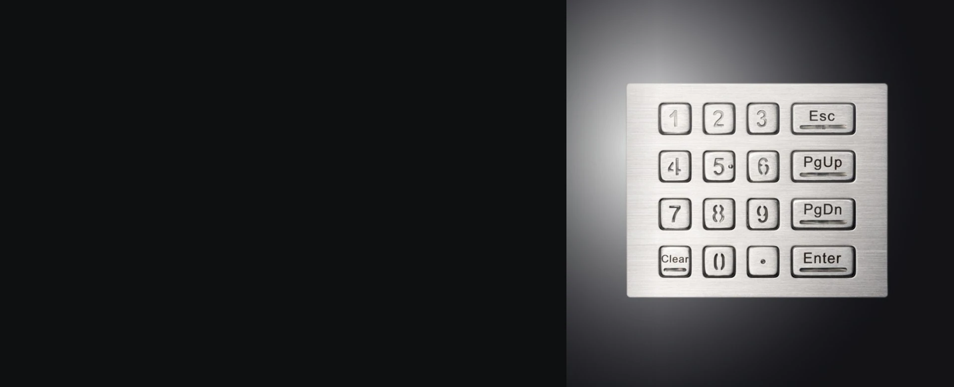 Custom DAVOLIN stainless steel keypad